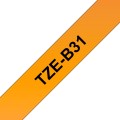 Brother TZE-B31 taśmy do etykietowania Czarny na pomarańczowym fluorescencyjnym - 2598355