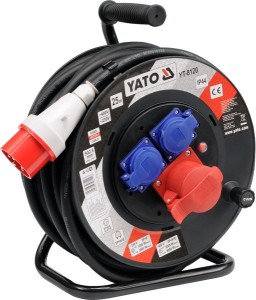 Yato YT-8120 kołowrotek 3 x gniazdo sieciowe 25 m
