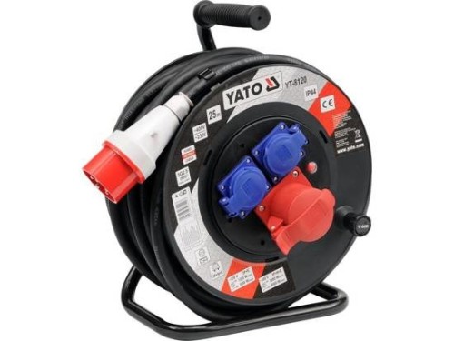 Yato YT-8120 kołowrotek 3 x gniazdo sieciowe 25 m - 2424935