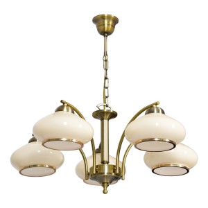 Żyrandol klasyczna lampa sufitowa wisząca Activejet RITA Patyna 5xE27 do salonu (WYPRZEDAŻ)