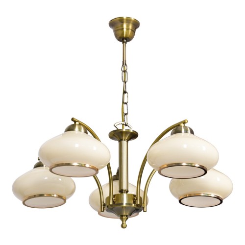 Żyrandol klasyczna lampa sufitowa wisząca Activejet RITA Patyna 5xE27 do salonu (WYPRZEDAŻ) - 2593279