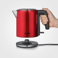 SEVERIN CZAJNIK ELEKTRYCZNY STALOWY, LAKIEROWANA CZERWIEŃ, ZAKRYTY ELEMENT GRZEJNY, OTWÓR XXL, WOLNY OD BPA, 1L, 2400W WK3427 - 2602638