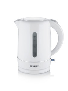 SEVERIN CZAJNIK ELEKTR. BIAŁY, PLASTIK, POJ. 1,7 L, ZAKRYTA GRZAŁKA, DUŻY OTWÓR, DŁ. PRZEWODU 70 CM, MOC 2200W WK4325