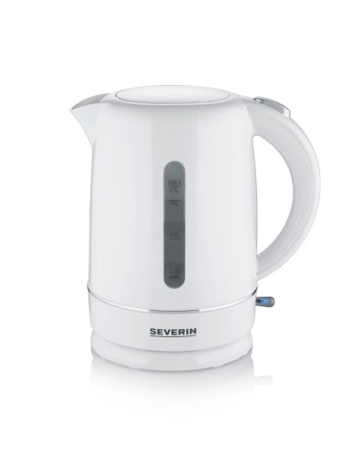 SEVERIN CZAJNIK ELEKTR. BIAŁY, PLASTIK, POJ. 1,7 L, ZAKRYTA GRZAŁKA, DUŻY OTWÓR, DŁ. PRZEWODU 70 CM, MOC 2200W WK4325 - 2602686