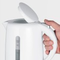 SEVERIN CZAJNIK ELEKTR. BIAŁY, PLASTIK, POJ. 1,7 L, ZAKRYTA GRZAŁKA, DUŻY OTWÓR, DŁ. PRZEWODU 70 CM, MOC 2200W WK4325 - 2602687