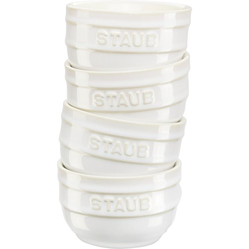 Staub Mini Ramekin Okrągły, 4 szt. - 200 ml, Kość słoniowa - 2602870