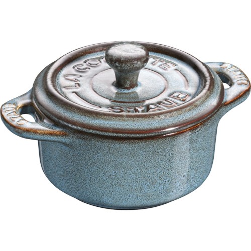 Staub Mini Cocotte Okrągły - 200 ml, Antyczny turkusowy - 2602891
