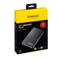 Intenso MEMORY PLAY - Festplatte - 2TB - extern (tragbar) - 2.5" (6,4 cm) - USB3.0 - 5400 U/min - Puffer: 8MB - Schwarz - 2585972