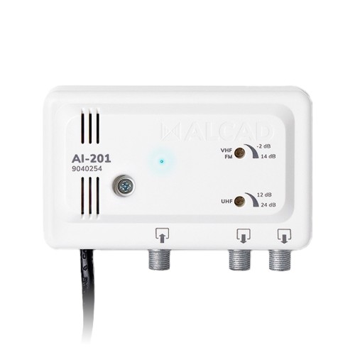 Wzmacniacz antenowy szerokopasmowy 2 wejścia AI-201 ALCAD - 2589563