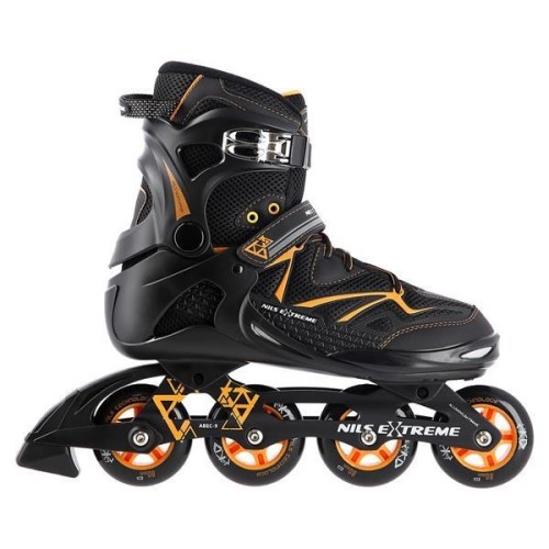 Łyżworolki NILS Extreme NA9022 czarno-pomarańczowe rozm. 42 (WYPRZEDAŻ) - 2596045