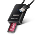Axagon ADM2-AM USB-A 10Gbps - M.2 NVMe & SATA SSD adaptér, kabelis USB-A 10cm Obudowa SSD Czarny - 2549598