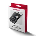 Axagon ADM2-AM USB-A 10Gbps - M.2 NVMe & SATA SSD adaptér, kabelis USB-A 10cm Obudowa SSD Czarny - 2549597