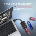 Axagon ADM2-AM USB-A 10Gbps - M.2 NVMe & SATA SSD adaptér, kabelis USB-A 10cm Obudowa SSD Czarny - 2549600