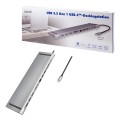 LogiLink UA0373 - Przewodowy - USB 3.2 Gen 1 (3.1 Gen 1) Type-C - 100 W - 3,5 mm - 10,100,1000 Mbit/s - Aluminiowy - 2587578