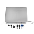 LogiLink UA0373 - Przewodowy - USB 3.2 Gen 1 (3.1 Gen 1) Type-C - 100 W - 3,5 mm - 10,100,1000 Mbit/s - Aluminiowy - 2587574
