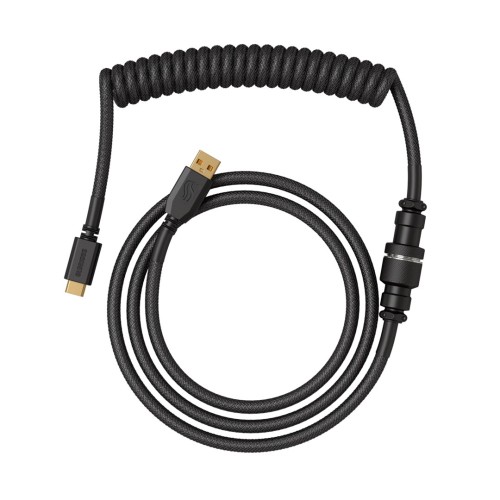 Glorious GMMK Coiled Cable Phantom Black, Spiralkabel, USB-C/USB-A, czarny - 2587663