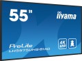 iiyama LH5575UHS-B1AG signage display Płaski panel Digital Signage 138,7 cm (54.6") LCD Wi-Fi 500 cd/m2 4K Ultra HD Czarny Procesor wbudowany Android 11 24/7 - 2551732