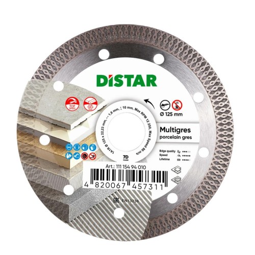 DISTAR TARCZA DIAMENTOWA MULTIGRES 125 x 1,4 x 10 x 22,23mm - 2544084