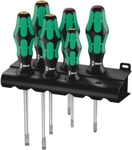 Zestaw wkrętaków Kraftform Lasertip + wieszak, 6 części