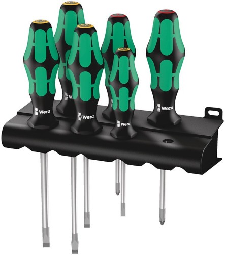Zestaw wkrętaków Kraftform Lasertip + wieszak, 6 części - 2608254