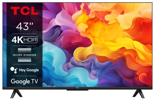 Telewizor TCL 43P655 LED 43'' 4K Ultra HD Google TV Dolby Vision DVB-T2 Czarny - 2600434