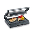 SEVERIN GRILL KONTAKTOWY STAL, SZARY, WANIENKA NA TŁUSZCZ, WĄSKI DESIGN, POWŁOKA NIEPRZYWIERAJĄCA, MOC 800W KG 2394 - 2611859