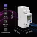 Qoltec 50882 Jednofazowy elektroniczny licznik | miernik zużycia energii na szynę DIN | Wi-Fi | TUYA | 230V | LCD - 2310836