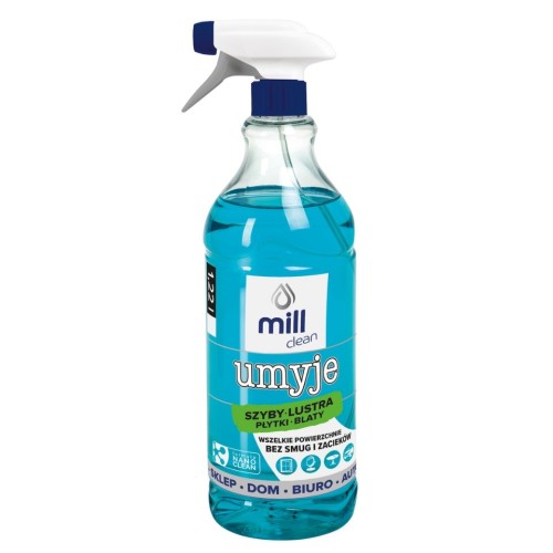 MILL CLEAN UMYJE Płyn do mycia szyb, luster, glazury 1,22l (opak.zb 9 szt.) - 2613148