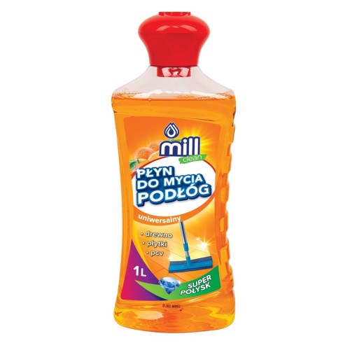 MILL CLEAN Płyn do mycia podłóg o zapachu Pomarańczy 1l (opak.zb 9 szt.) - 2584655