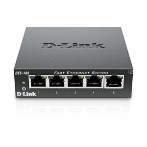 Switch niezarządzalny D-Link 5-portowy DES-105 Metal Box