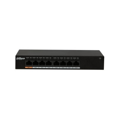 Dahua Europe PFS3008-8GT-96 łącza sieciowe Nie zarządzany L2 Gigabit Ethernet (10/100/1000) Czarny Obsługa PoE - 2614120