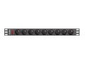 LANBERG LISTWA ZASILAJĄCA RACK 19" (1U, 16A, 9X 230V PL) - 1125741