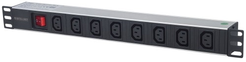 Intellinet 163620 rozdzielacz zasilania PDU 8 x gniazdo sieciowe 1U Czarny, Srebrny - 2140165