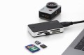 Czytnik kart 5-portowy USB 3.0 SuperSpeed(ALL-IN-ONE) czarno-srebrny - 2543945