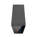 GEMBIRD OBUDOWA FORNAX 500 MIDI-TOWER (2X USB 3.1, 1X USB 2.0, HD AUDIO, SZKLANY PANEL BOCZNY, PODŚWIETLENIE ARGB) CZARNA - 1606844