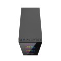 GEMBIRD OBUDOWA FORNAX 500 MIDI-TOWER (2X USB 3.1, 1X USB 2.0, HD AUDIO, SZKLANY PANEL BOCZNY, PODŚWIETLENIE ARGB) CZARNA - 2615549