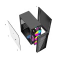 GEMBIRD OBUDOWA FORNAX 500 MIDI-TOWER (2X USB 3.1, 1X USB 2.0, HD AUDIO, SZKLANY PANEL BOCZNY, PODŚWIETLENIE ARGB) CZARNA - 2615548