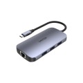 UNITEK D1071A hub i koncentrator USB 3.0 SuperSpeed 5 Gb/s Srebrny - 1065376