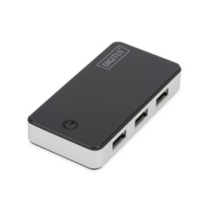 Hub USB DIGITUS DA-70231 4xUSB 3.0 aktywny czarny