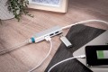HUB 3-portowy USB 3.0 SuperSpeed z LANGigabit LAN adapter, aluminium - 2594247