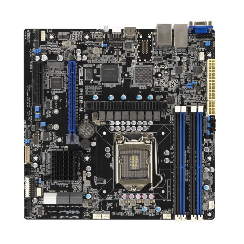 Płyta Serwerowa ASUS P12R-M LGA-1200,C252, 4*DIMM, 1*PCIe x8 slot, 1*PCIe 16 slot, 6*SATA ports, 1*M2, 2 x Intel® I210AT + 1 x Mgmt LAN, MICROATX - 2616649