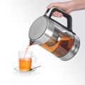 SEVERIN CZAJNIK ELEKTRYCZNY SZKŁO-STAL, REG. TEMPERATURY, SITKO DO HERBATY, AUT. PROGRAM, KONTROLER STRIX, 1,7L 3000W WK3422 - 2611607