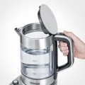 SEVERIN CZAJNIK ELEKTRYCZNY SZKŁO-STAL, REG. TEMPERATURY, SITKO DO HERBATY, AUT. PROGRAM, KONTROLER STRIX, 1,7L 3000W WK3422 - 2611588