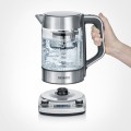 SEVERIN CZAJNIK ELEKTRYCZNY SZKŁO-STAL, REG. TEMPERATURY, SITKO DO HERBATY, AUT. PROGRAM, KONTROLER STRIX, 1,7L 3000W WK3422 - 2611587