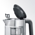 SEVERIN CZAJNIK ELEKTRYCZNY SZKŁO-STAL, REG. TEMPERATURY, SITKO DO HERBATY, AUT. PROGRAM, KONTROLER STRIX, 1,7L 3000W WK3422 - 2611596