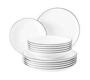 Seltmann Weiden Lido Okrągły Porcelana Biały 12 szt.