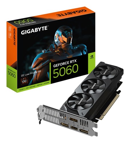 Karta VGA Gigabyte GeForce RTX 5060 OC Low Profile 8G 8GB GDDR7 128bit HDMI+3xDP PCIe5.0 - 2610971