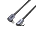 UNITEK KABEL USB-C KĄTOWY 90°/90° PD 100W M/M 0,5M - 2614019