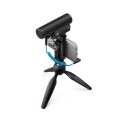 Sennheiser MKE 400 MOBILE KIT - Mikrofon pojemnościowy, superkardioidalny, wyposażony w filtr dolnoprzepustowy ze statywem Manfrotto - 2614527