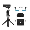 Sennheiser MKE 400 MOBILE KIT - Mikrofon pojemnościowy, superkardioidalny, wyposażony w filtr dolnoprzepustowy ze statywem Manfrotto - 2614531